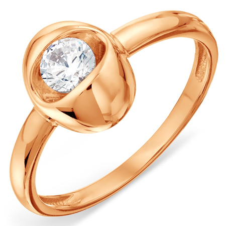 Кольцо, золото, фианит, Т102018139